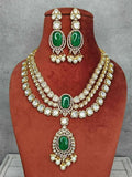 Ishhaara Victorian Vintage Necklace Earrings Set