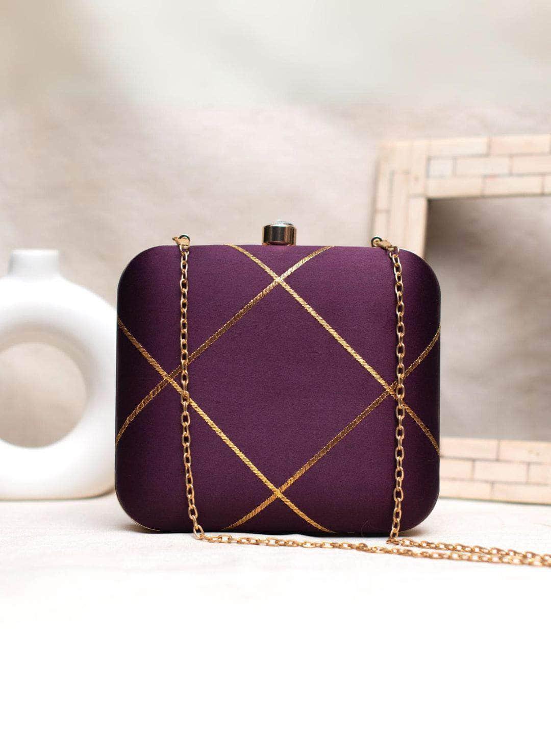 Ishhaara Designer Fabric Box Clutch
