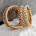 Ishhaara Polki Bangle With Gold Pearls
