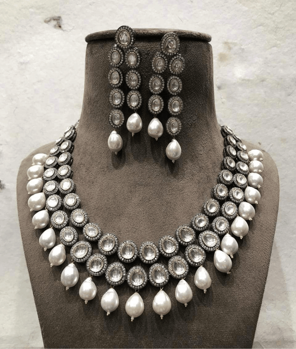 Ishhaara Ad 2 Layered Round Polki Necklace
