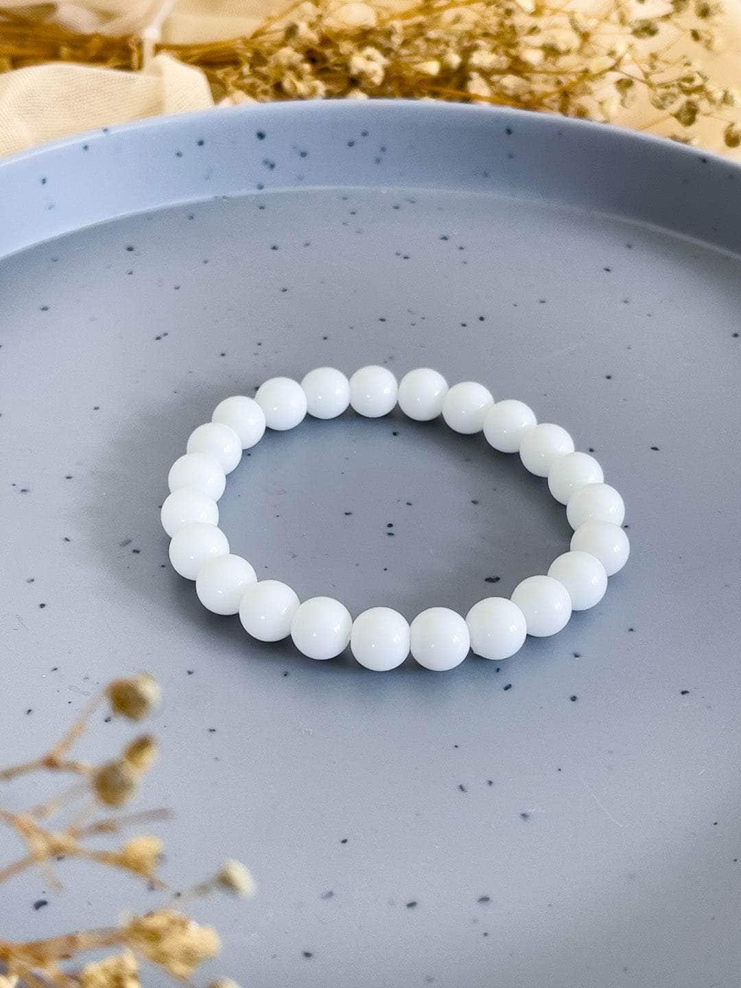 Ishhaara White Agate Stone Bracelet