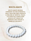 Ishhaara White Agate Stone Bracelet