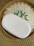 Ishhaara White Capsule Resin Clutch Bag