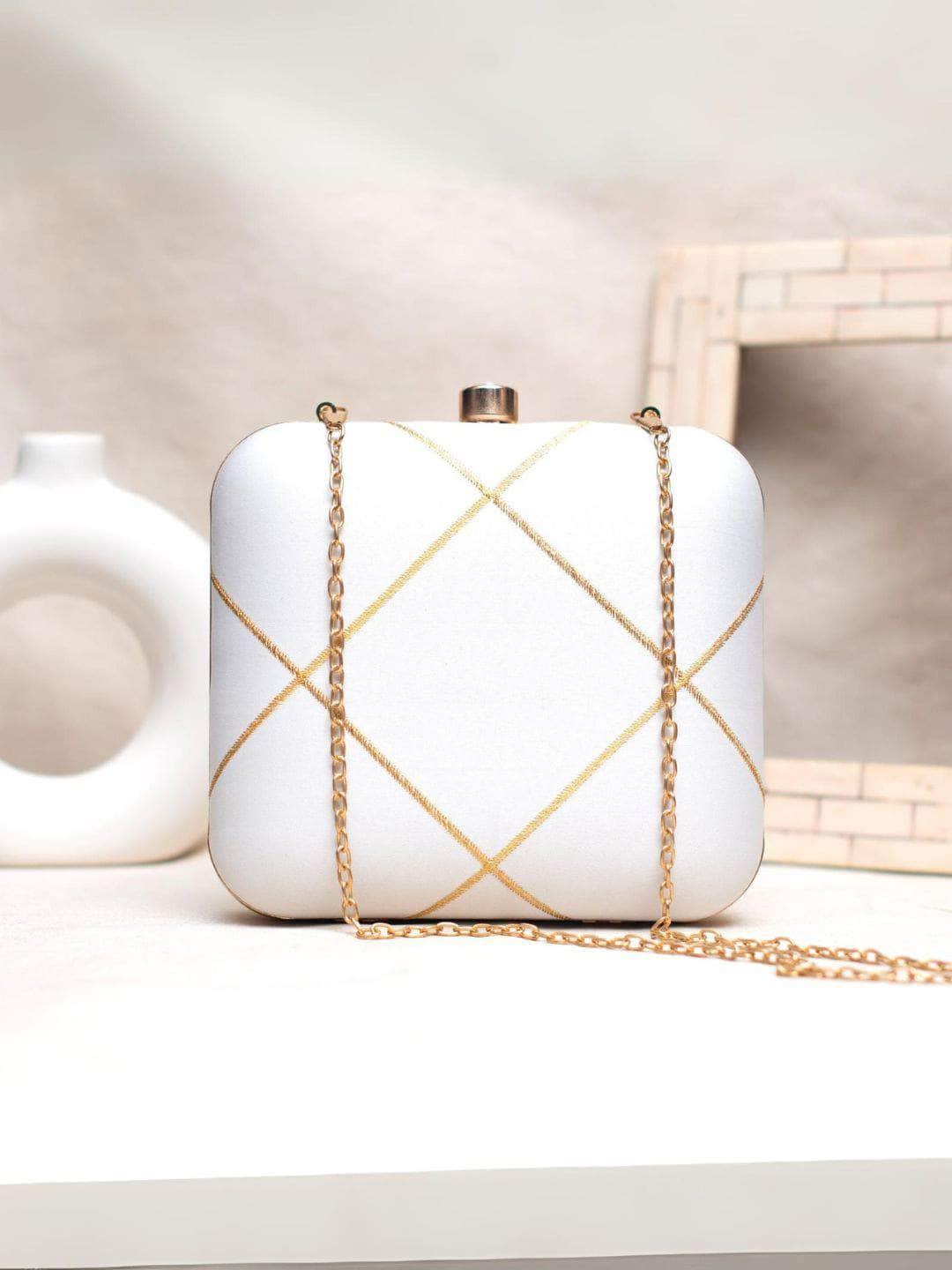 Ishhaara Designer Fabric Box Clutch