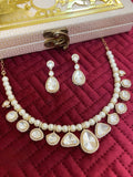 Ishhaara White Elegant Kundan Choker Necklace