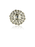 Ishhaara White Floral Motif Kundan Ring