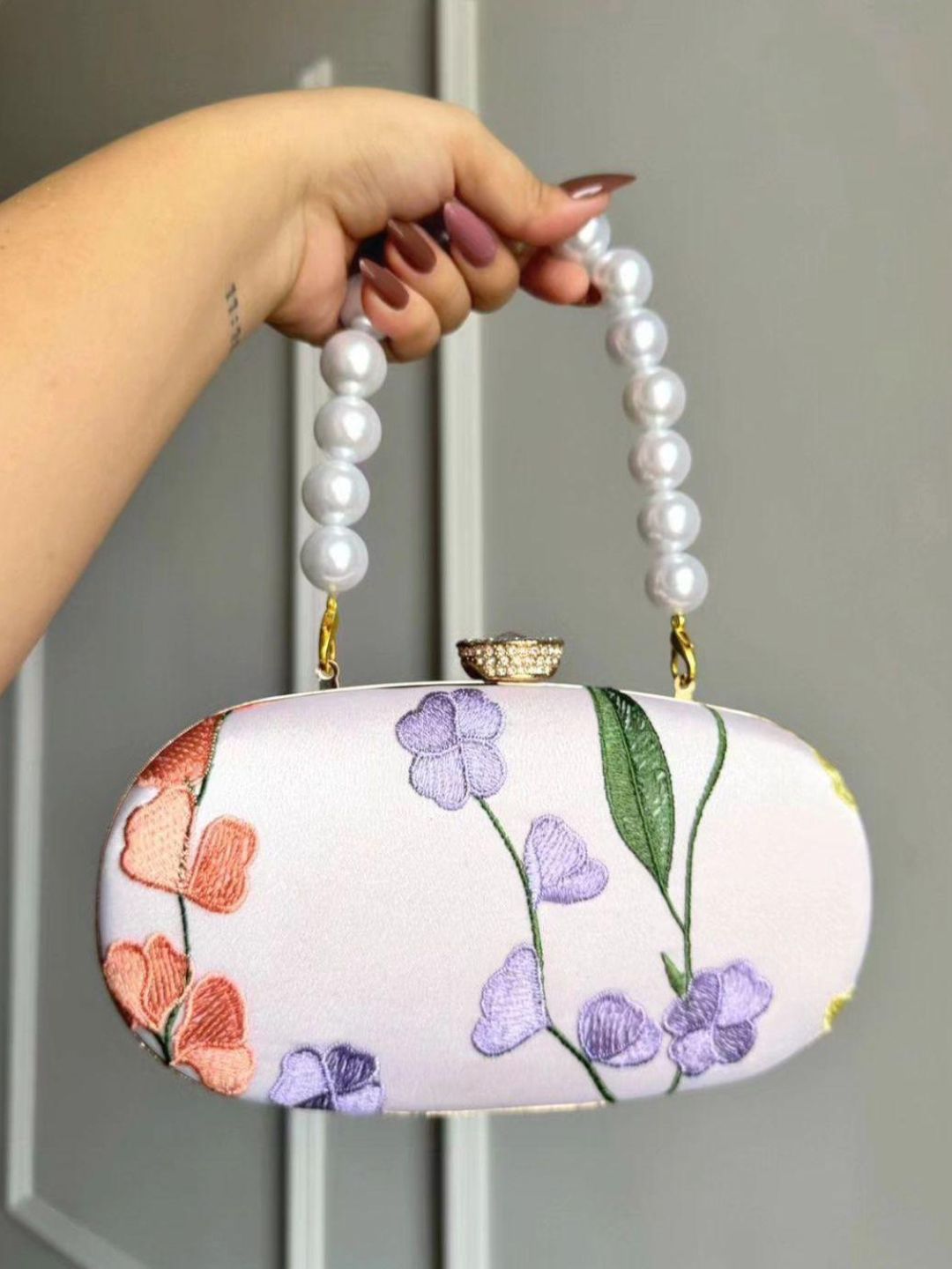 Ishhaara Yellow Garden Of Flowers Clutch Bag