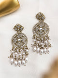 Ishhaara White Gold Plated Traditional Handcrafted Earrings