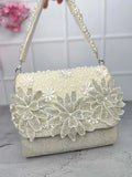 Ishhaara White Pankhri Flap Bag