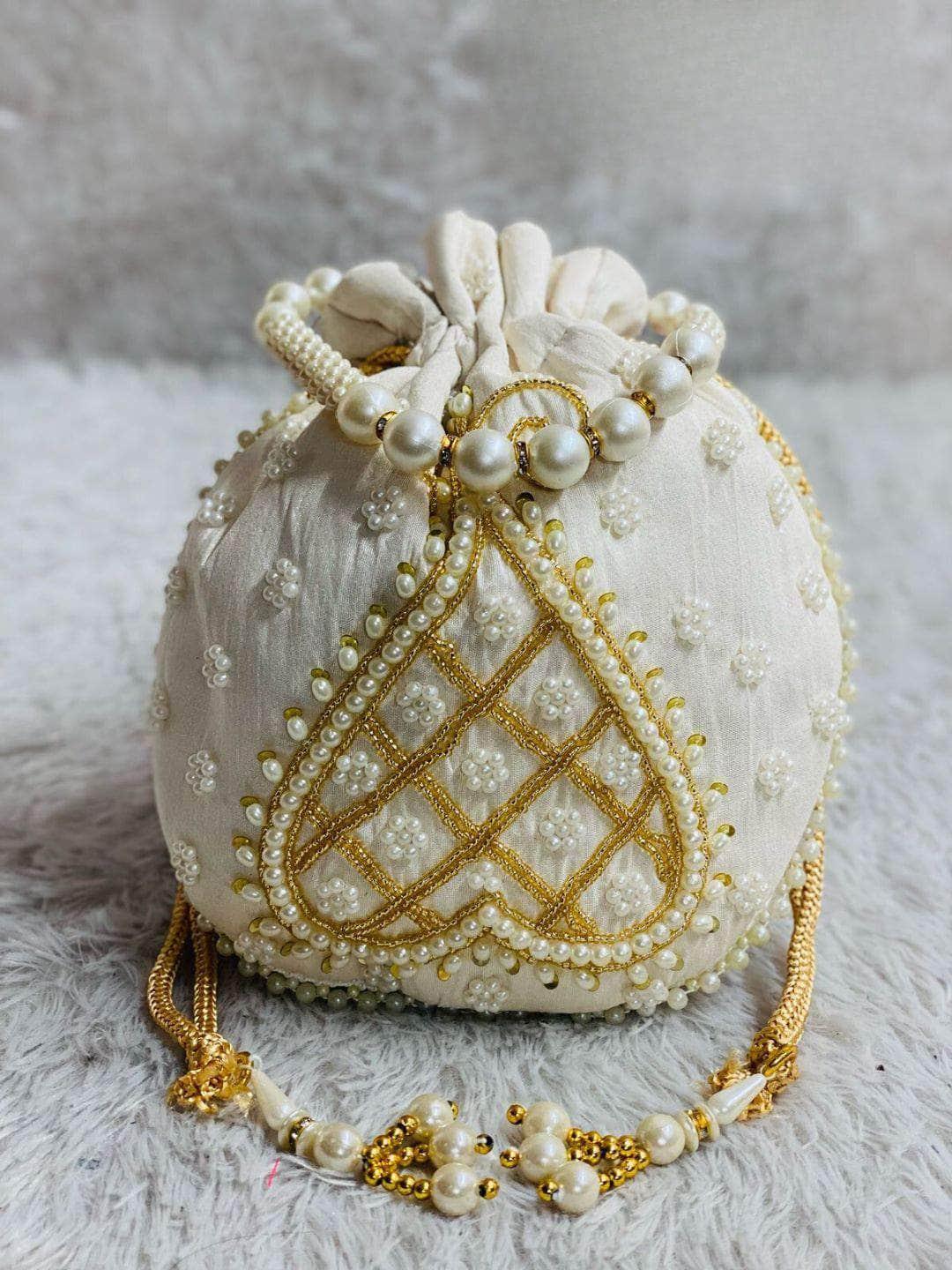 Ishhaara Pearl Beaded Potli Bags