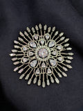 Ishhaara White Starburst Flower Brooch