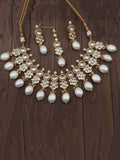 Ishhaara Stephanie Timmins In Ad Kundan Drop Pearls Necklace Set