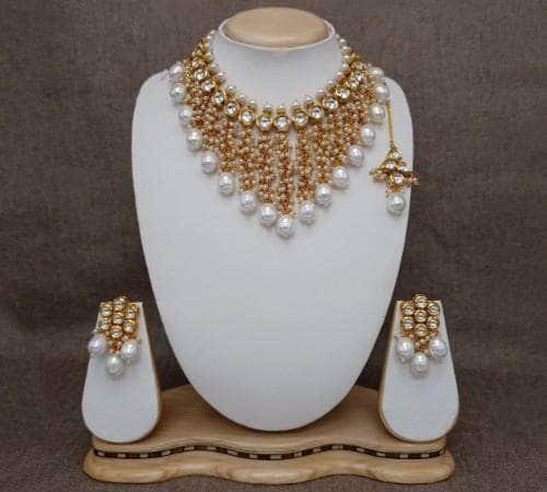 Ishhaara Tassel Coral Necklace Set