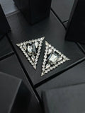 Ishhaara White Triangle Earring
