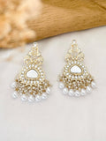 Ishhaara Wine Colored Chandbali Earrings