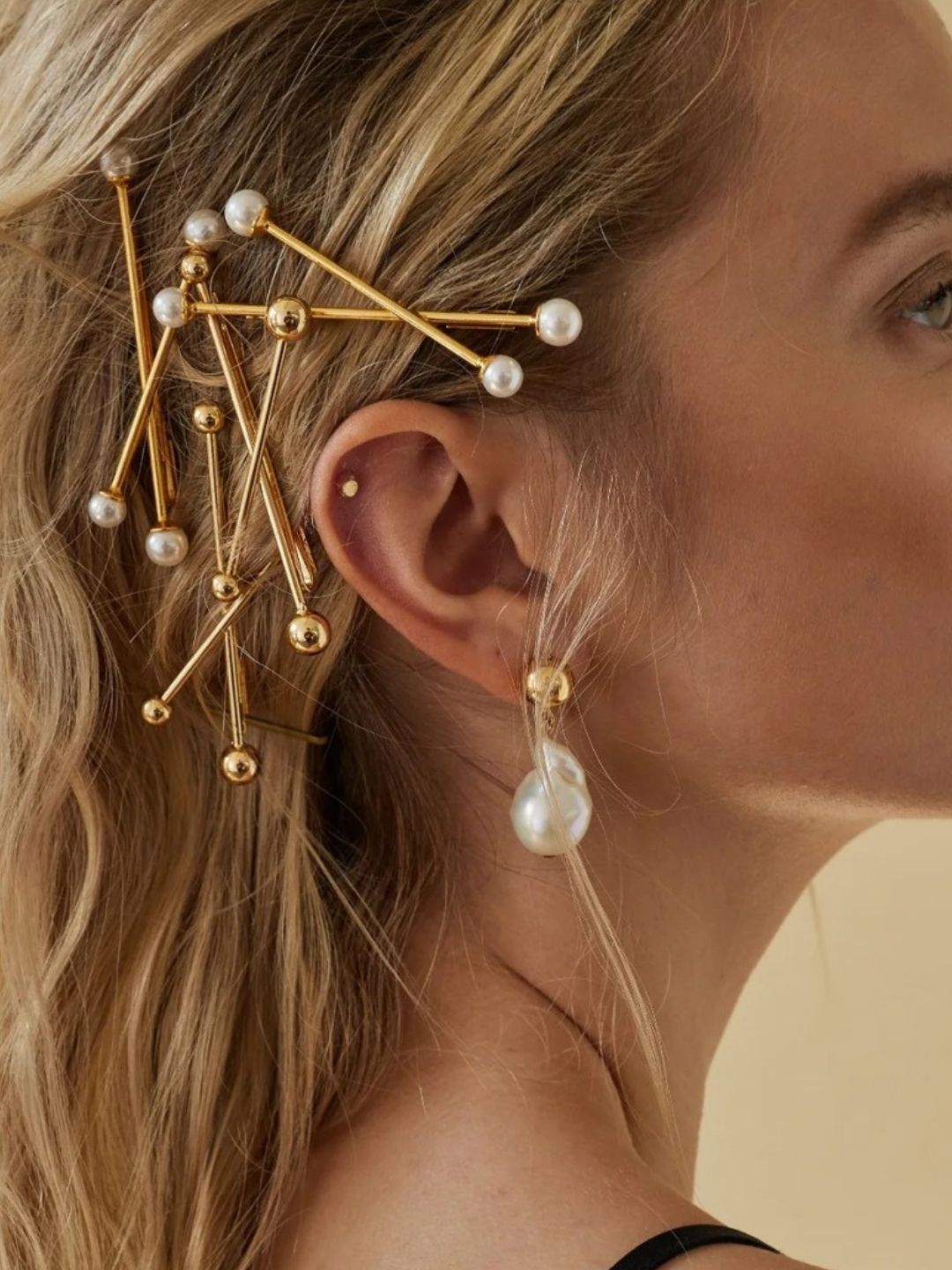 Buy X Shaped Gold Metal Hair Bobby Pins Online Ishhaara