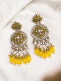 Ishhaara Yellow Gold Plated Traditional Handcrafted Earrings