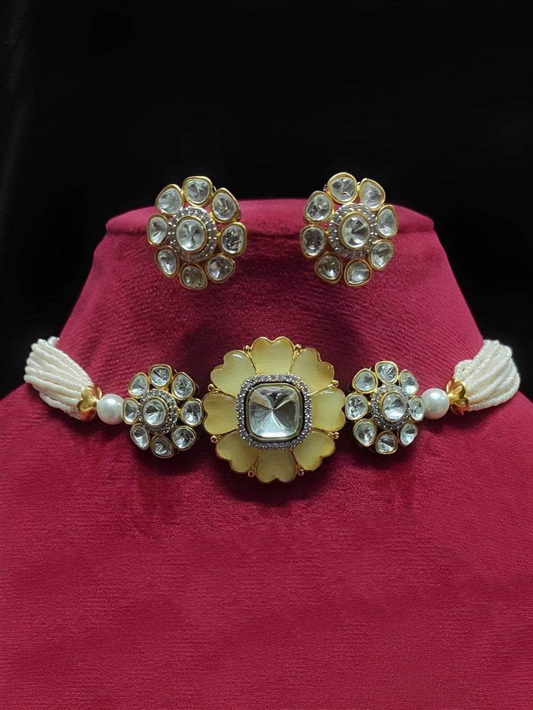 Ishhaara Yellow Mrunal Thakur In Patiala Choker Necklace Set
