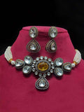 Ishhaara Nikita Dutta In Carved Center Kundan Choker Set