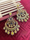 Ishhaara Yellow Sabyasachi Inspired Chandbali Earrings