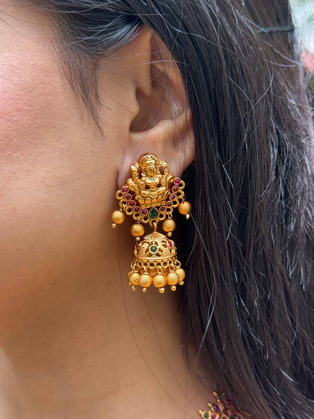 Antique Lakshmi Pendant Studded Manga Haram