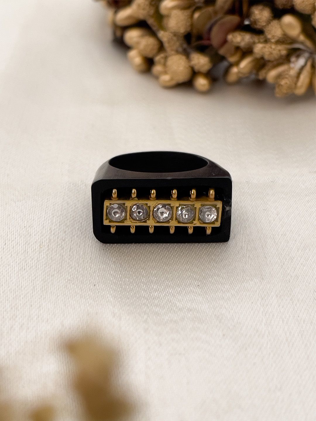 Black Enamel Ring