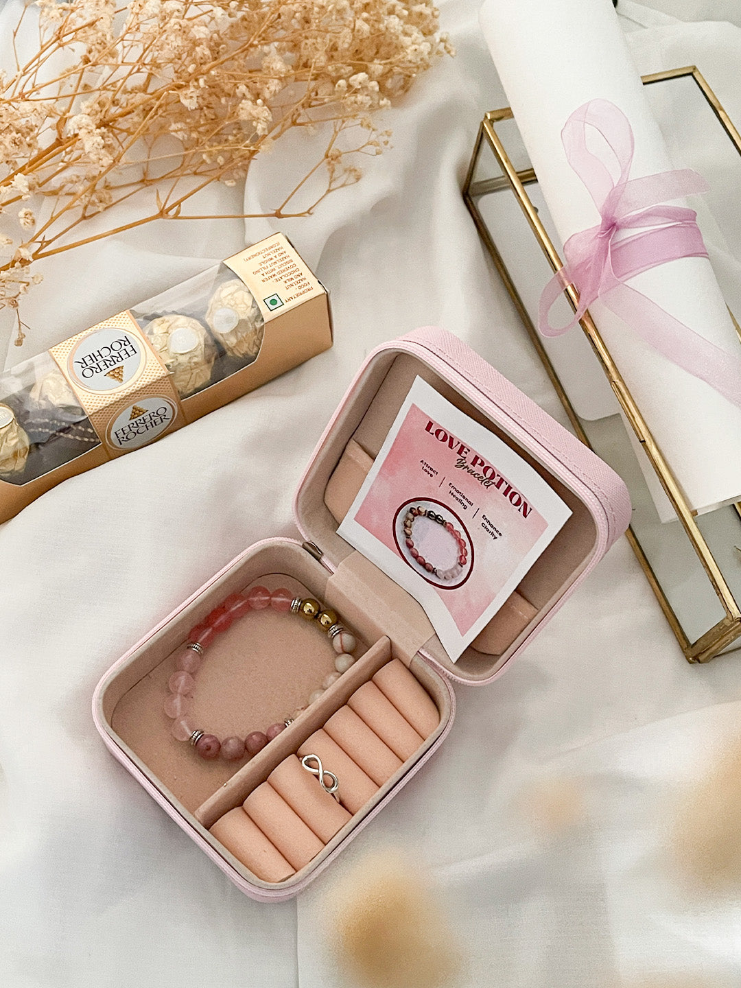 Valentine Day Special Hamper With 925 Silver Infinity RIng