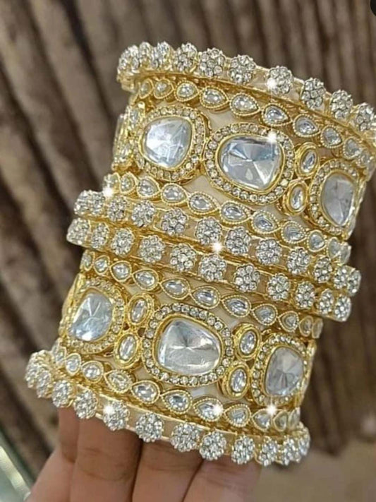 Kundan Stack Bangle Set