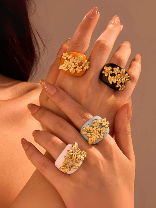 Acrylic Petal Pop Rings