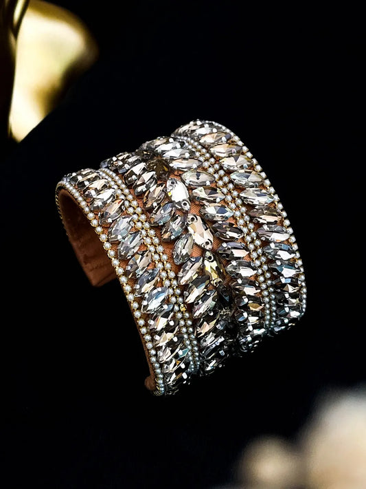 Premium Rhinestone Studded Hand Cuff
