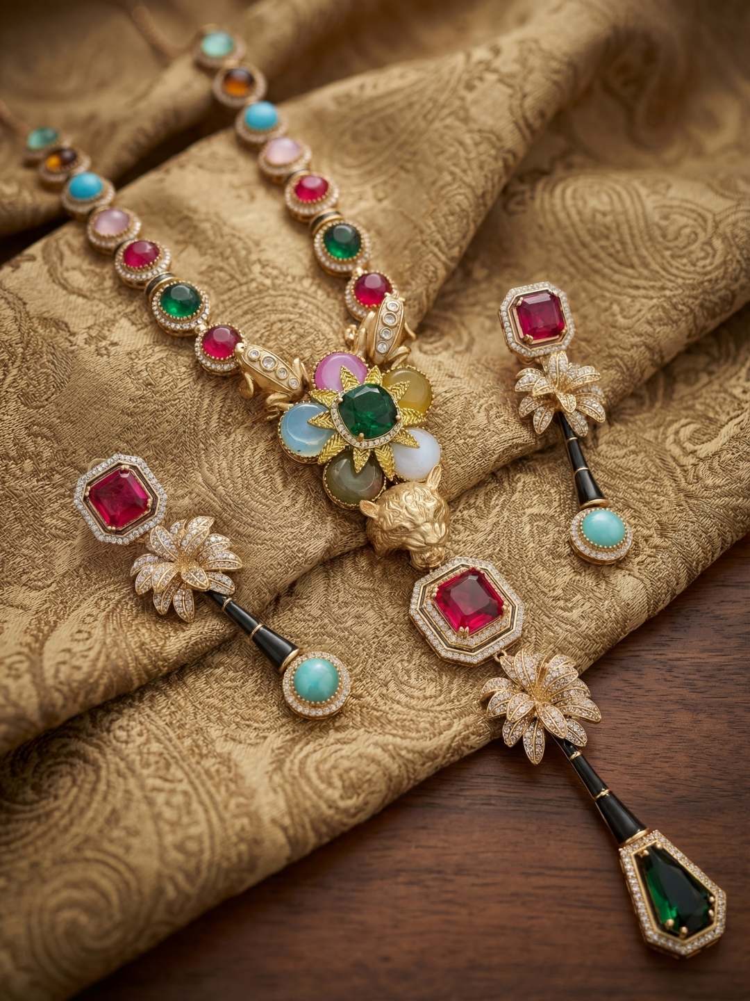 Ishhaara Semiprecious Pendant Necklace