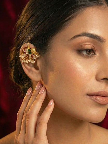 Exquisite Jadau Kundan Elephant Bugadi Earrings