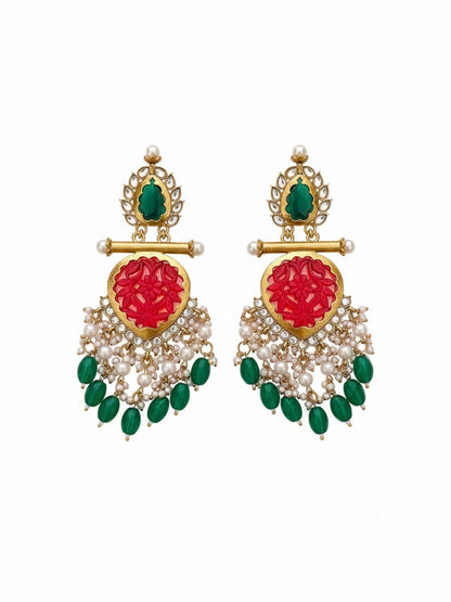Cutwork Chandbali Earrings