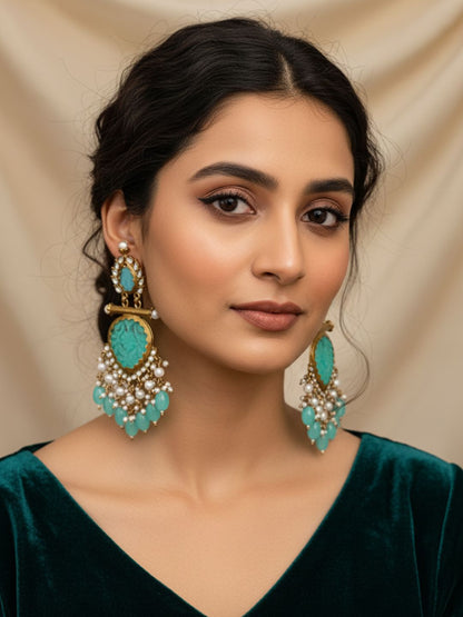 Cutwork Chandbali Earrings