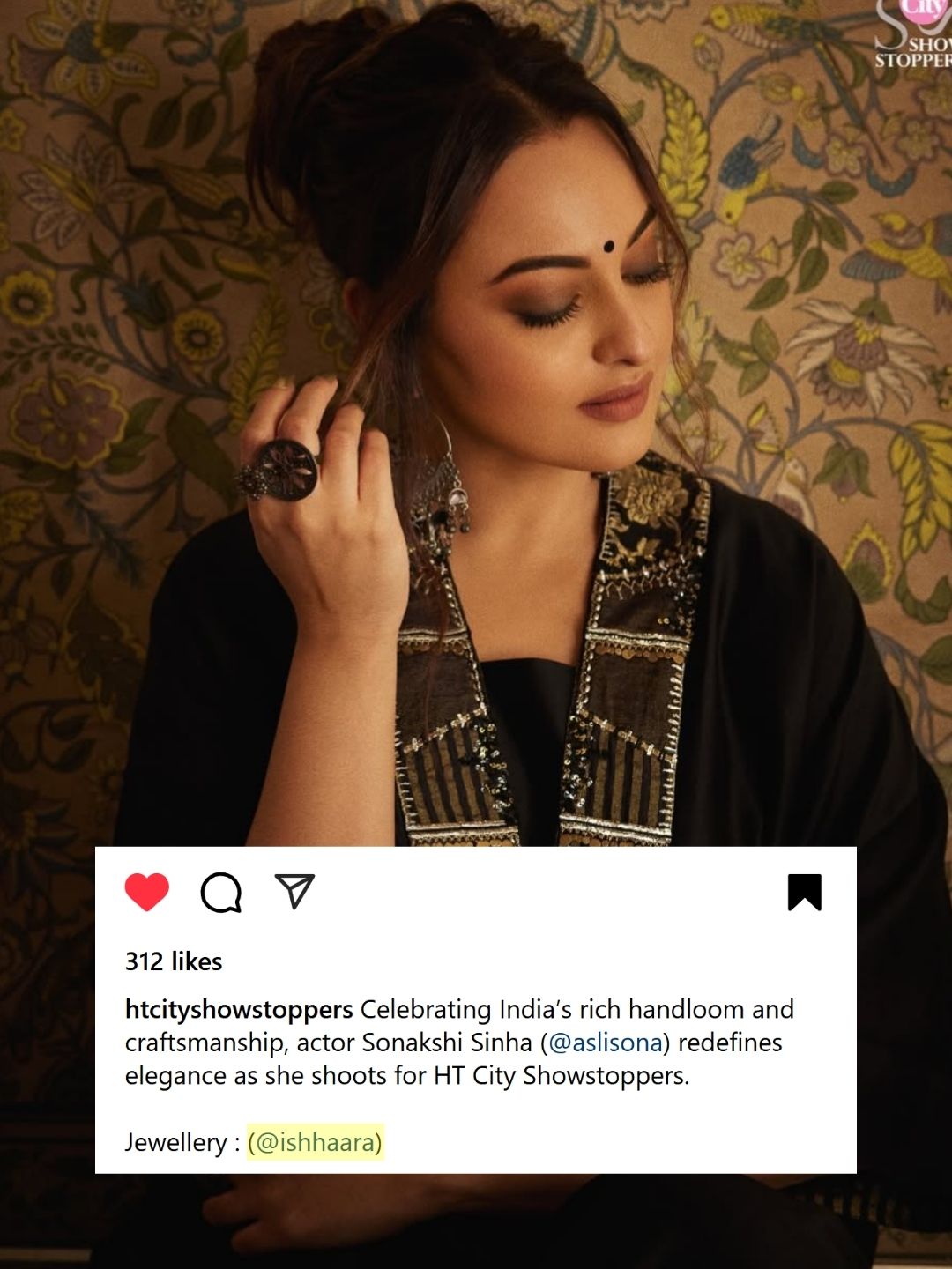 Ishhaara Sonakshi Sinha In Oxidised Heart Chakra Ring