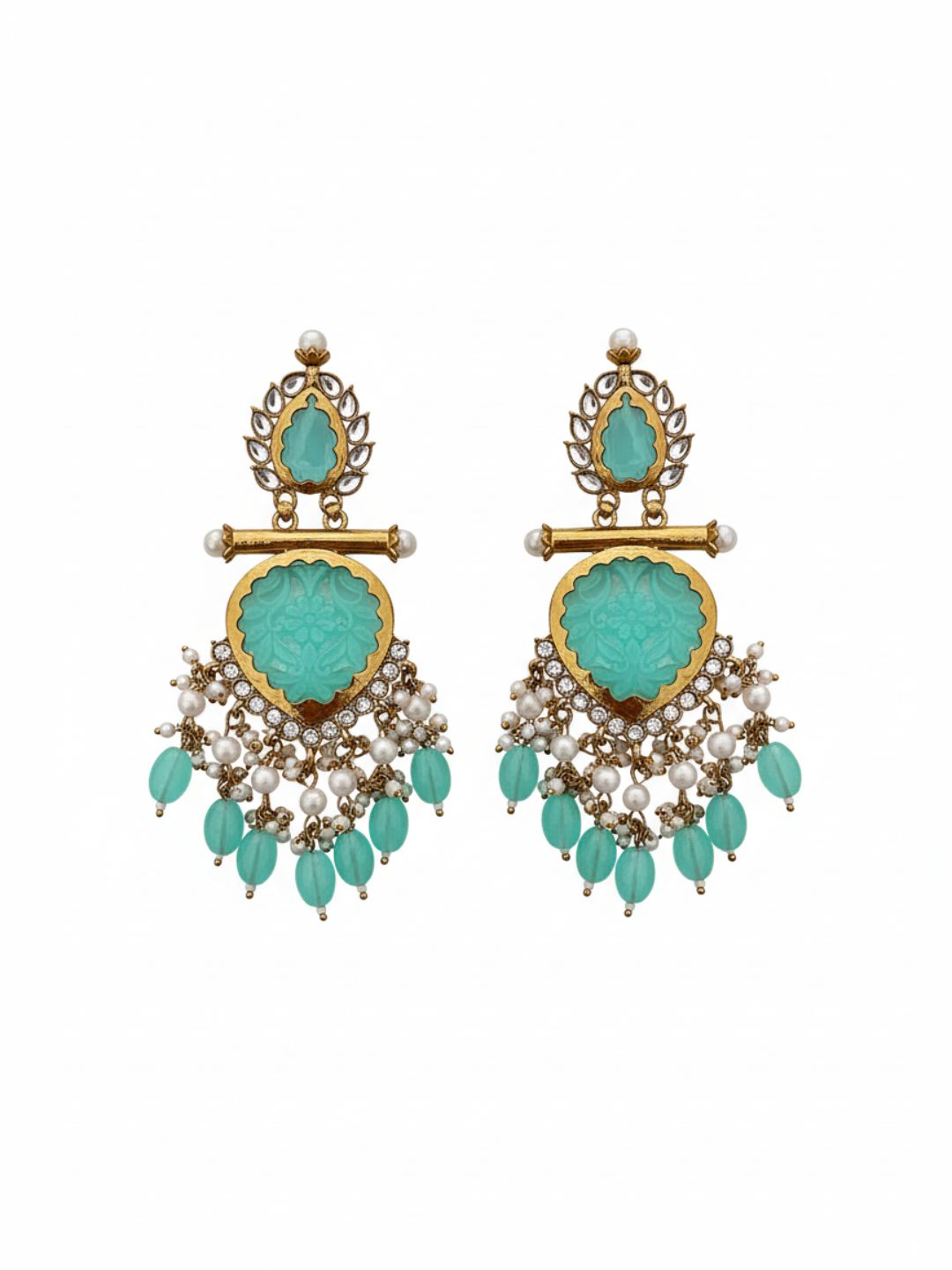 Cutwork Chandbali Earrings