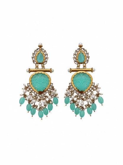 Cutwork Chandbali Earrings