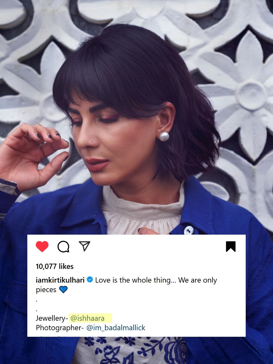 White Pearl Statement Studs