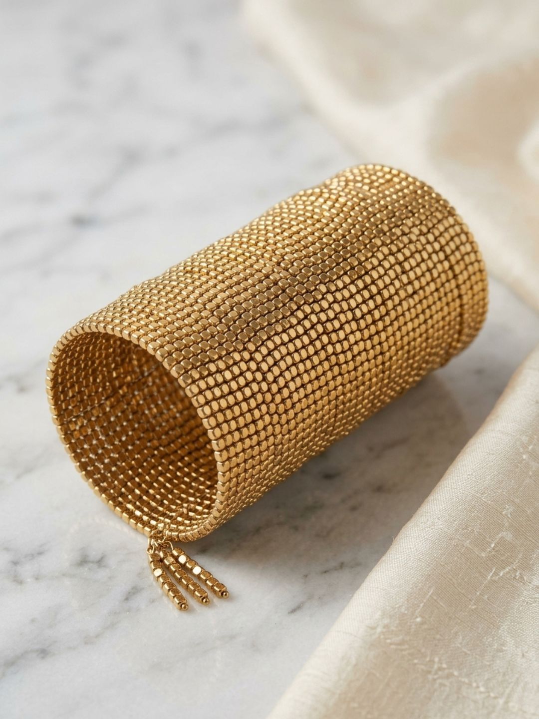 Shimmering Gold Cuff Bracelet