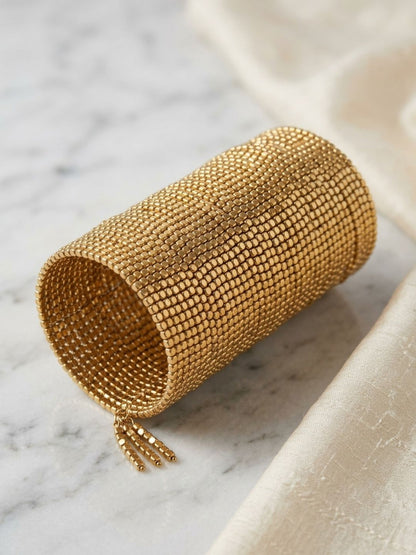 Shimmering Gold Cuff Bracelet