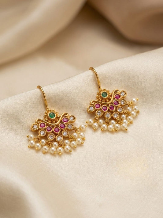 Green Maharashtrian Bugadi Earrings