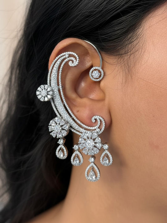 Moissanite Polki Earcuff