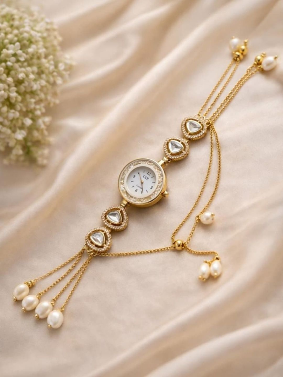 Vintage Kundan Statement Watch