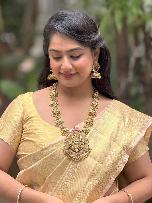 Antique Premium Lakshmi Long Haram