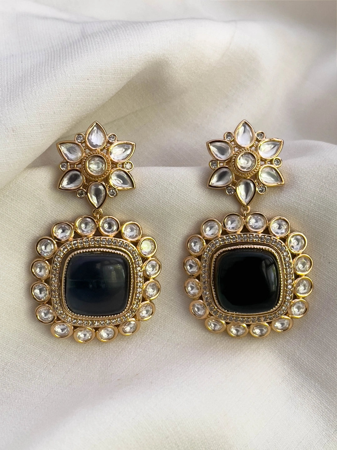Geometrical Stone Studded Changeable Earring