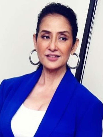 Manisha Koirala In Wide Chunky Big Hoops - Ishhaara