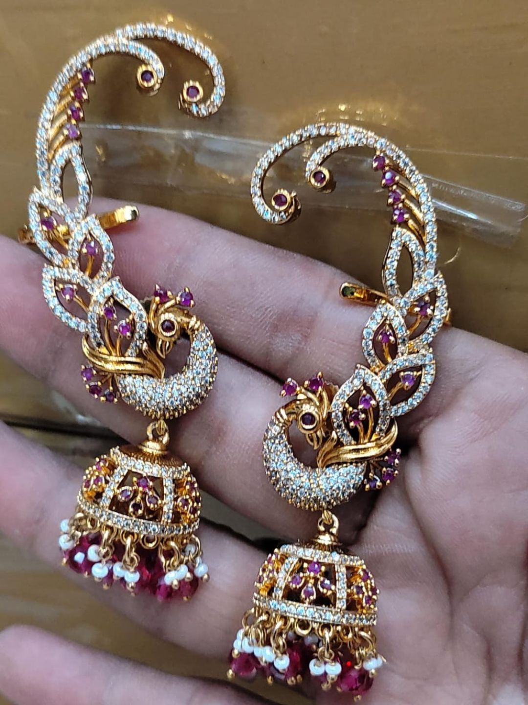 Cz Stone Studded Earcuff Jhumka