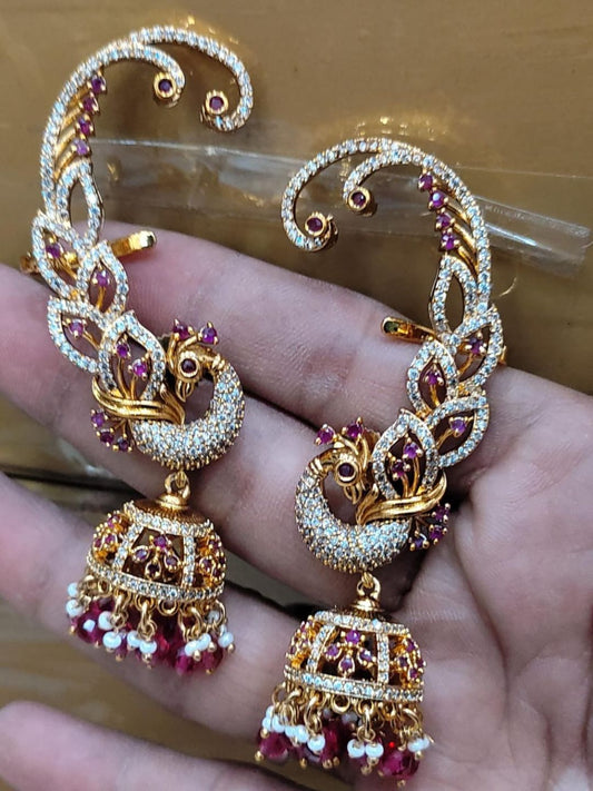 Cz Stone Studded Earcuff Jhumka