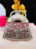 Ishhaara  Antique Hand Carved High Quality German Silver Clutch