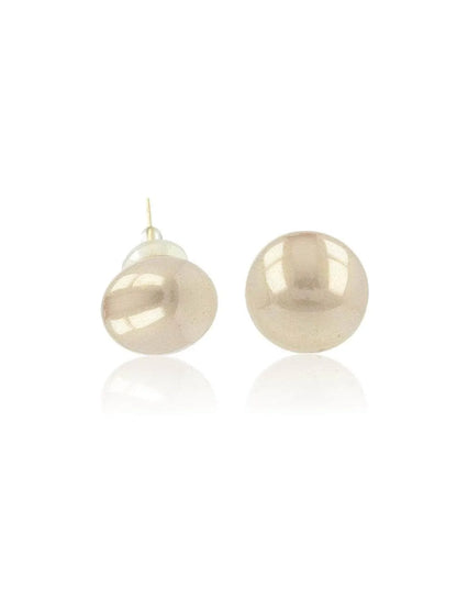 Ishhaara Pearl Statement Studs Baby Pink